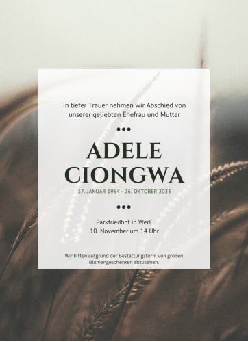 Ciongwa, Adele